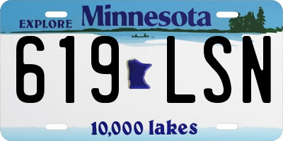 MN license plate 619LSN