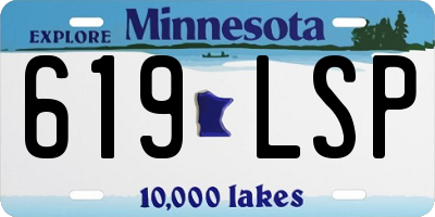 MN license plate 619LSP