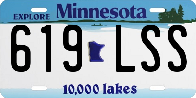 MN license plate 619LSS