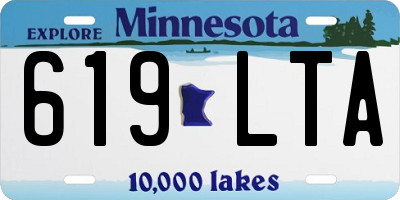 MN license plate 619LTA