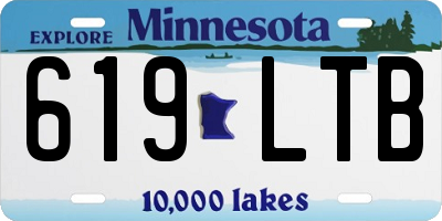 MN license plate 619LTB