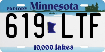 MN license plate 619LTF