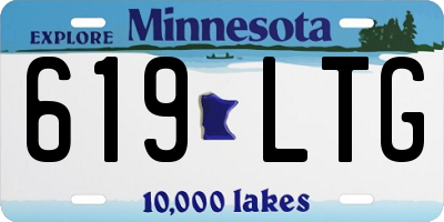 MN license plate 619LTG