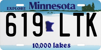 MN license plate 619LTK