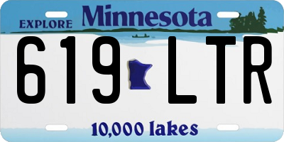 MN license plate 619LTR