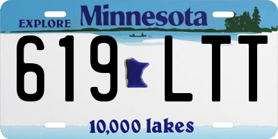 MN license plate 619LTT