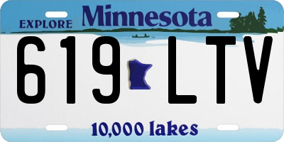 MN license plate 619LTV