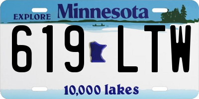MN license plate 619LTW