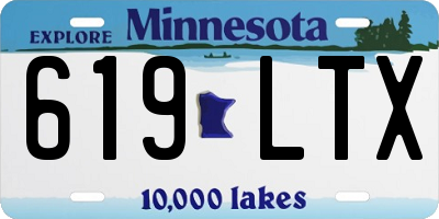 MN license plate 619LTX