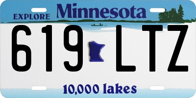MN license plate 619LTZ