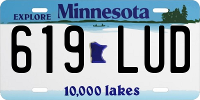 MN license plate 619LUD