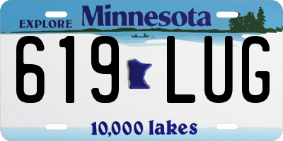 MN license plate 619LUG