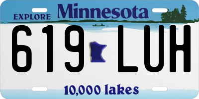 MN license plate 619LUH