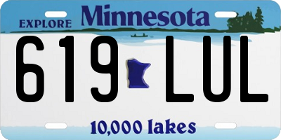 MN license plate 619LUL