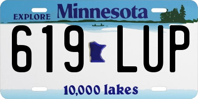 MN license plate 619LUP