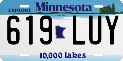 MN license plate 619LUY