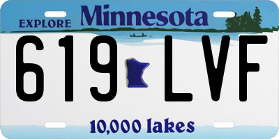 MN license plate 619LVF