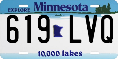 MN license plate 619LVQ