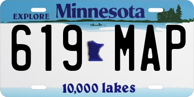 MN license plate 619MAP