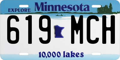MN license plate 619MCH
