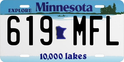 MN license plate 619MFL
