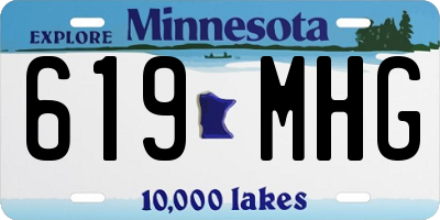 MN license plate 619MHG