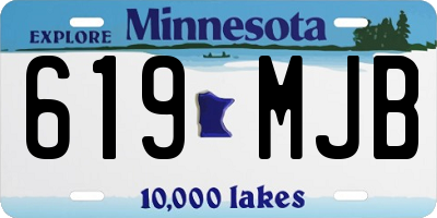MN license plate 619MJB