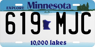 MN license plate 619MJC