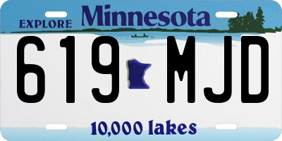 MN license plate 619MJD
