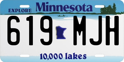 MN license plate 619MJH
