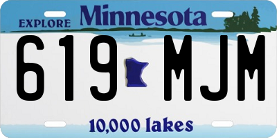 MN license plate 619MJM