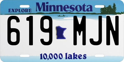 MN license plate 619MJN