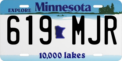 MN license plate 619MJR