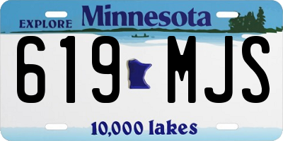MN license plate 619MJS