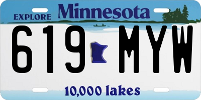 MN license plate 619MYW
