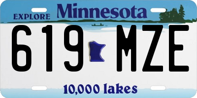 MN license plate 619MZE