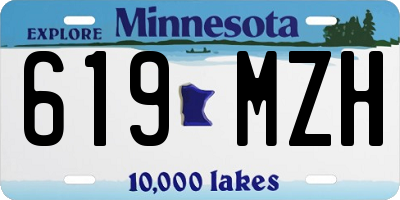 MN license plate 619MZH