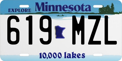 MN license plate 619MZL