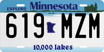 MN license plate 619MZM