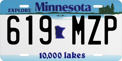 MN license plate 619MZP