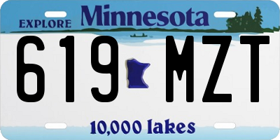 MN license plate 619MZT