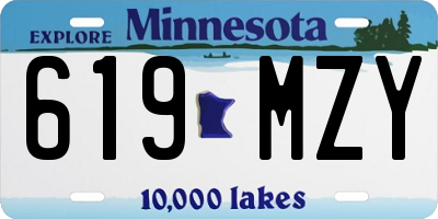 MN license plate 619MZY