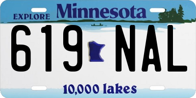 MN license plate 619NAL