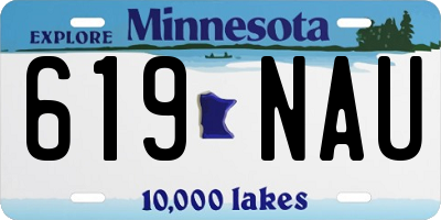 MN license plate 619NAU