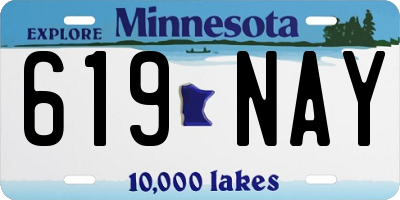 MN license plate 619NAY