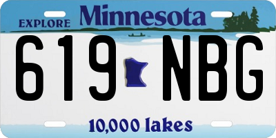 MN license plate 619NBG