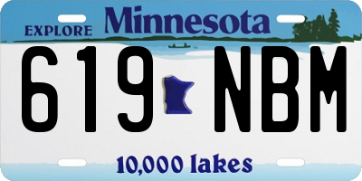 MN license plate 619NBM
