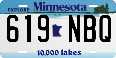MN license plate 619NBQ