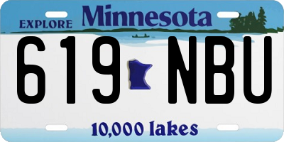 MN license plate 619NBU