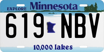 MN license plate 619NBV